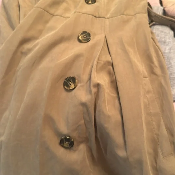 Jack by BB Dakota Green Trench Coat with Belted Waist - Picture 4 of 5
